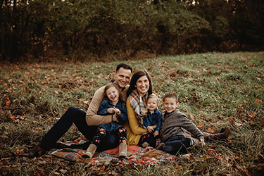 Pediatric dentist in New Albany, IN. - Dr. Jenna Schulten and her family